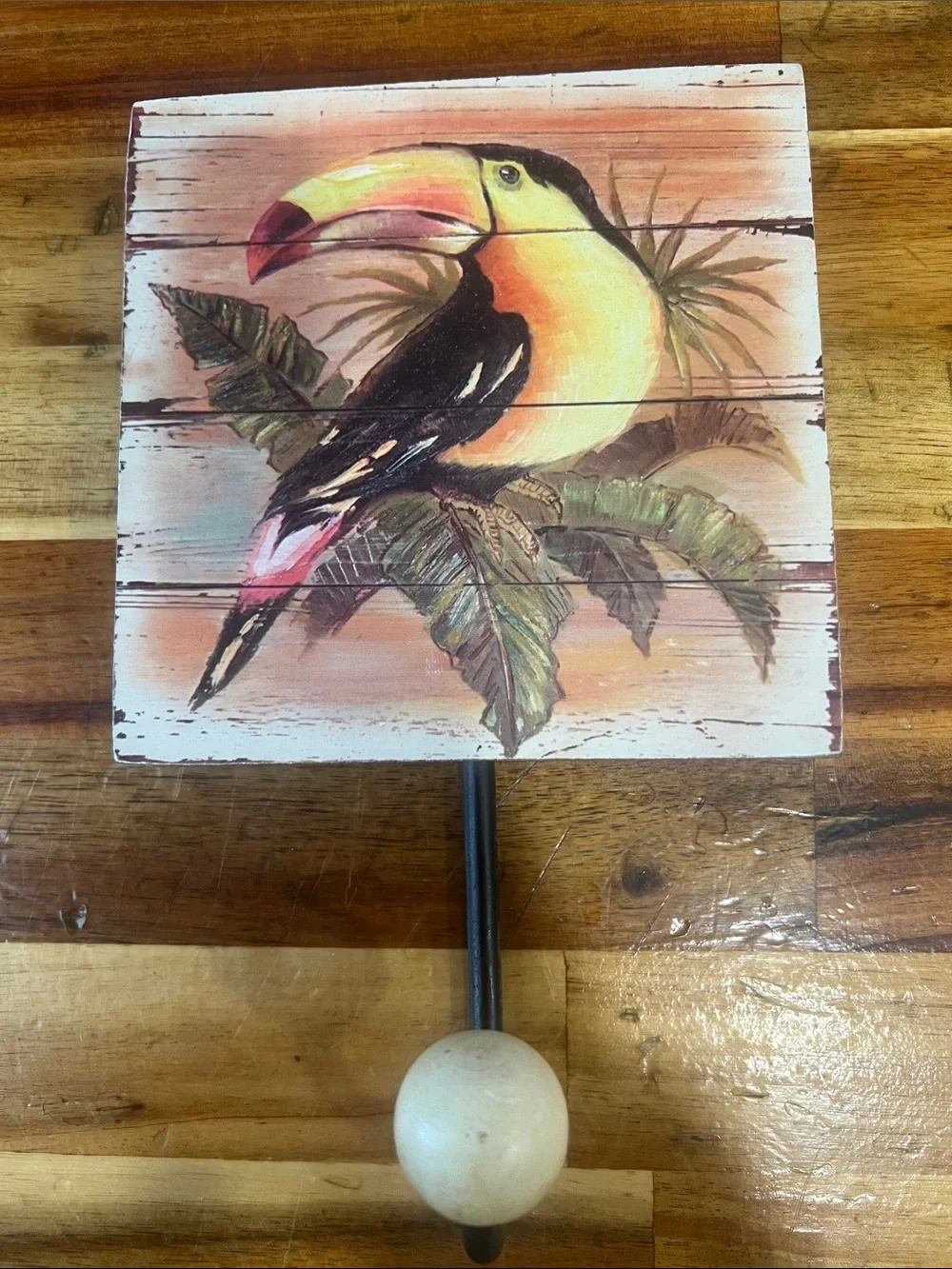 Toucan Tropical Wall Hook Coastal Jungle Decor